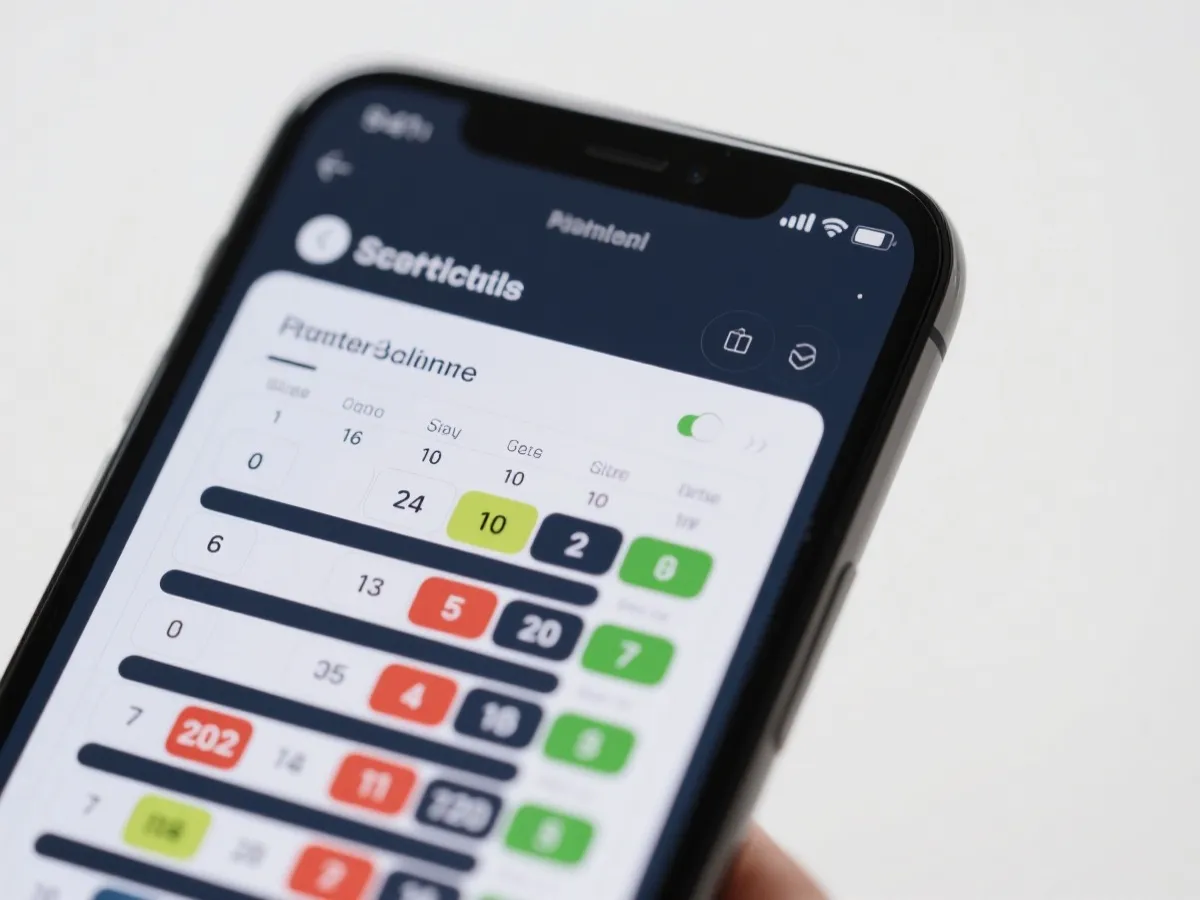 体育客户端赛程与比分功能示意